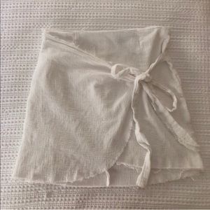 LF Mint Vanilla White Linen Skirt